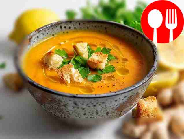 Витаминный морковный крем-суп с лимоном и имбирем