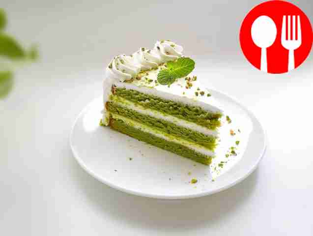 Pistachio sponge cake