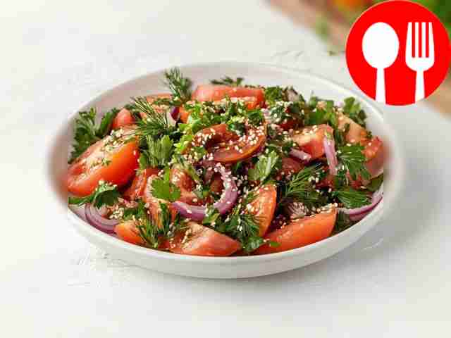 Light salad with cilantro