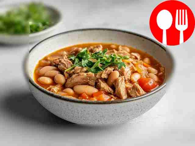 Нежная баранина с фасолью