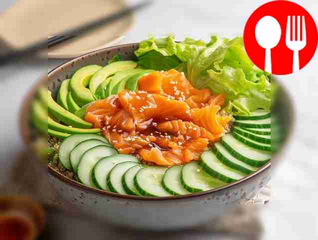 Original poke with salmon