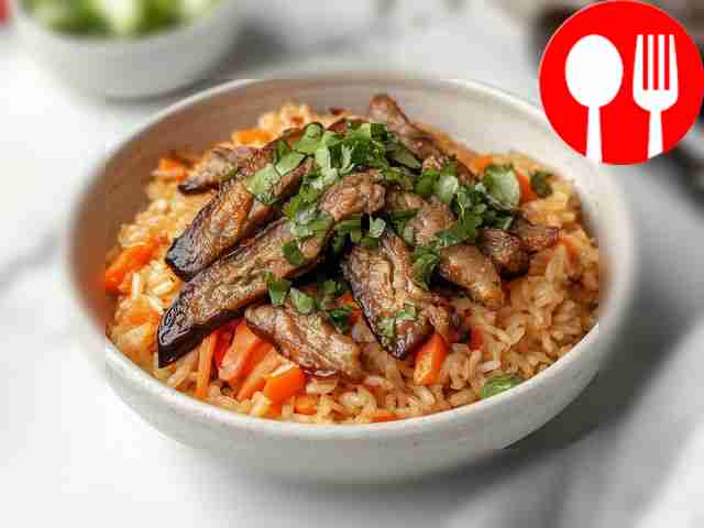 Рис с баклажанами