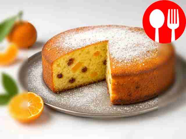 Mannik with tangerines and raisins