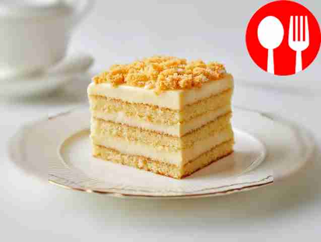 Delicate sponge cake with halva and condensed milk