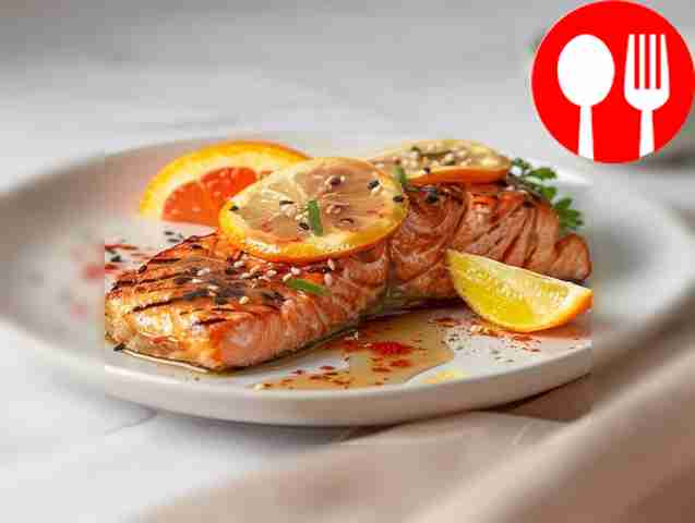 Spicy salmon steak