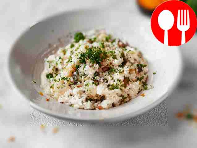 Ризотто с консервированной сардиной