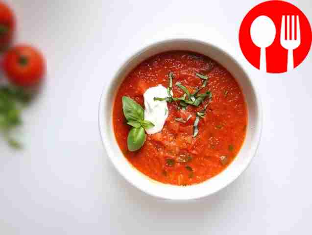 Grilled vegetable soup