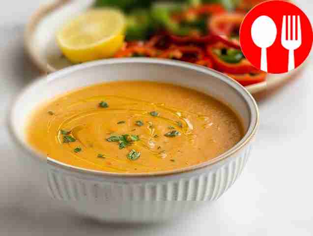 Суп-пюре из сладкого перца и имбиря