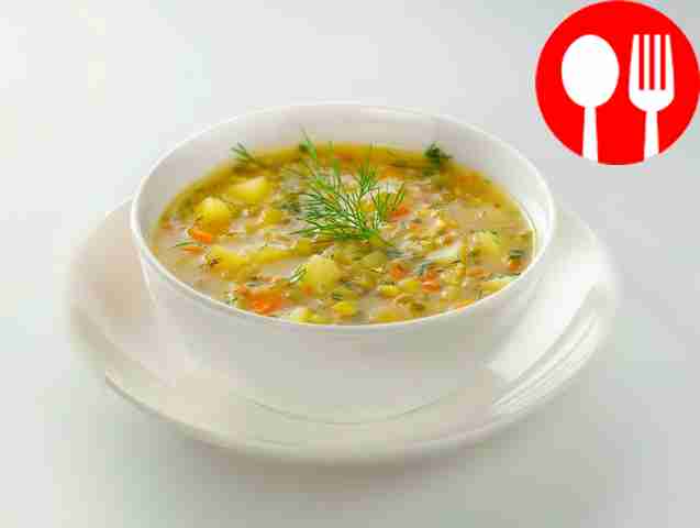 Вегетарианский гороховый суп с картошкой Vegetarian pea soup with potatoes