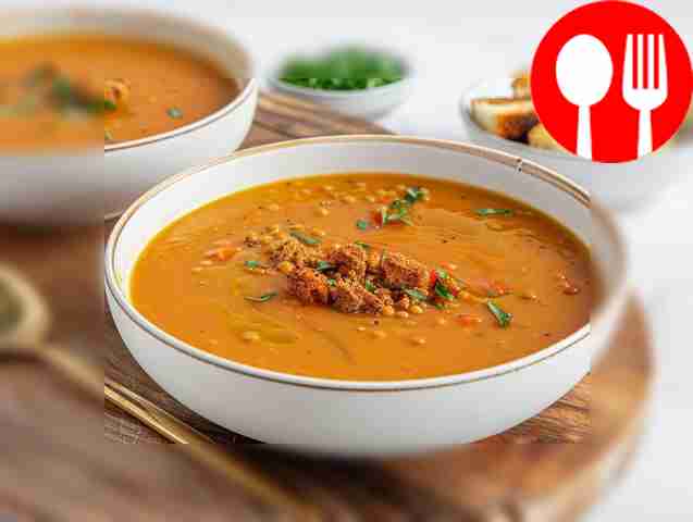 Red lentil soup with cumin
