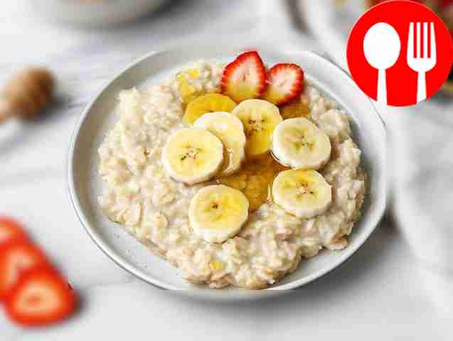 Oatmeal with cow's milk