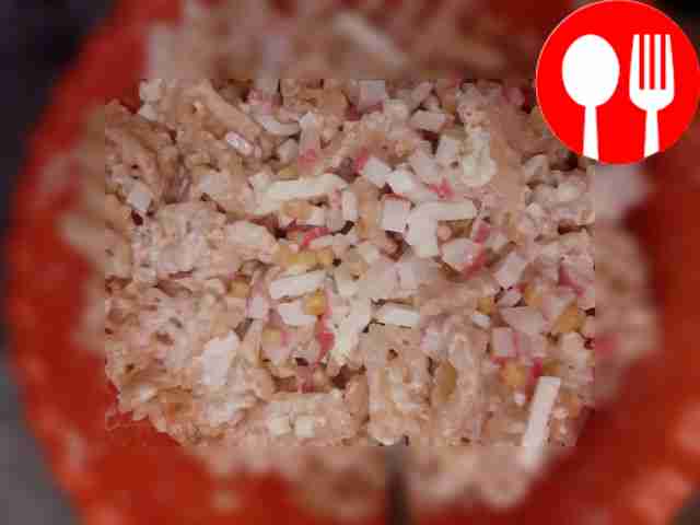 Хрустящий салат с крабовыми чипсами Crispy salad with crab chips
