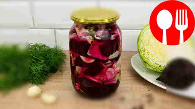 Капуста со свеклой на зиму