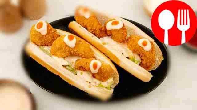 Хот-дог с хрустящими креветками