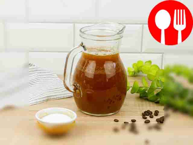 Pour the kvass into a decanter or a beautiful...