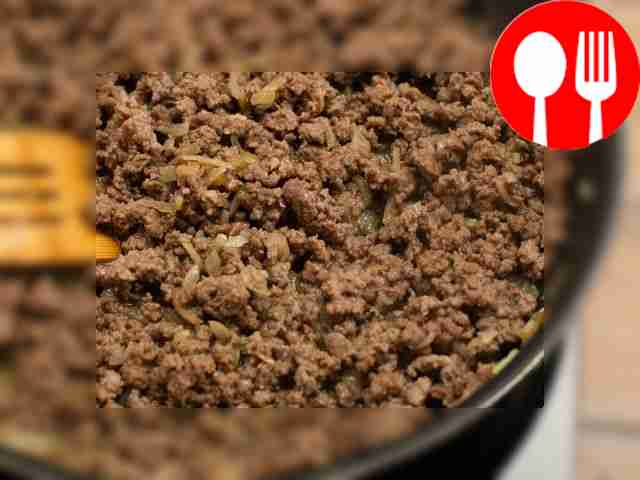 Place the minced meat and fry it until the...