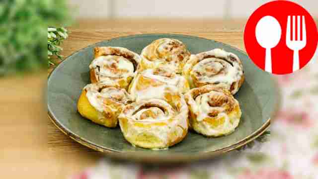 Delicious Cinnabons made from yeast-free dough
