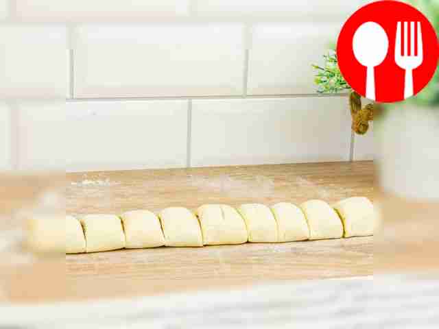 Roll the puff pastry into a tight roll and cut...