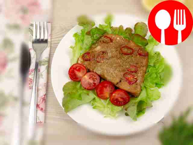 Baked pike perch with chili and soy sauce