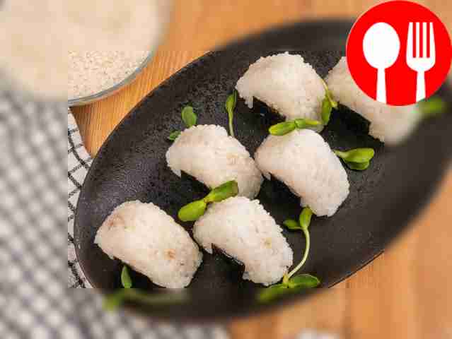 Onigiri with canned pink salmon