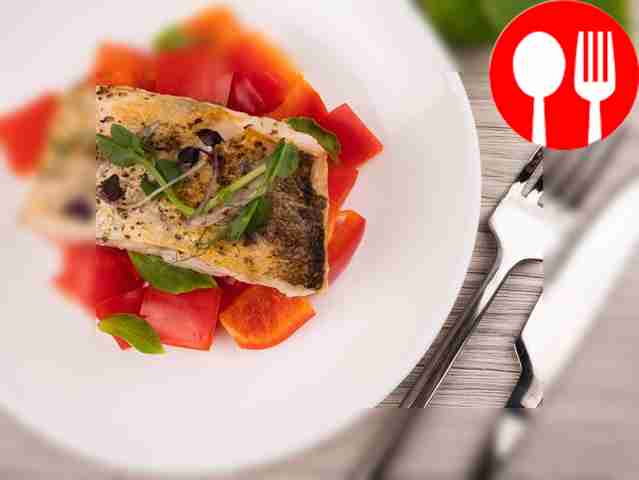 Healthy pike perch baked in the oven