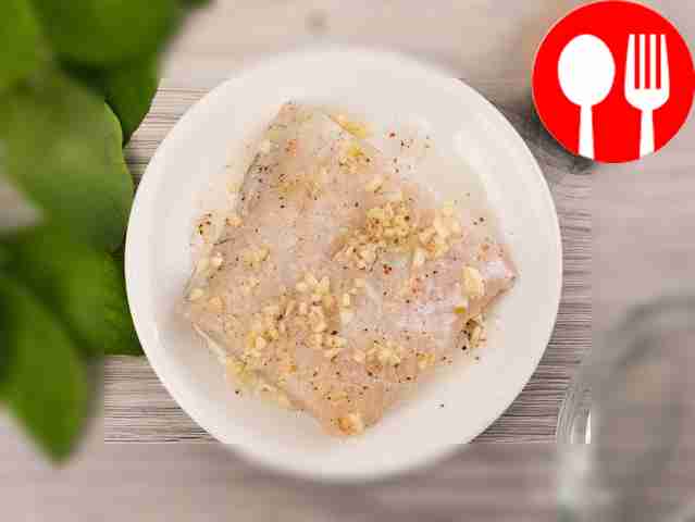 Marinate the pike perch fillet in ½ part of...