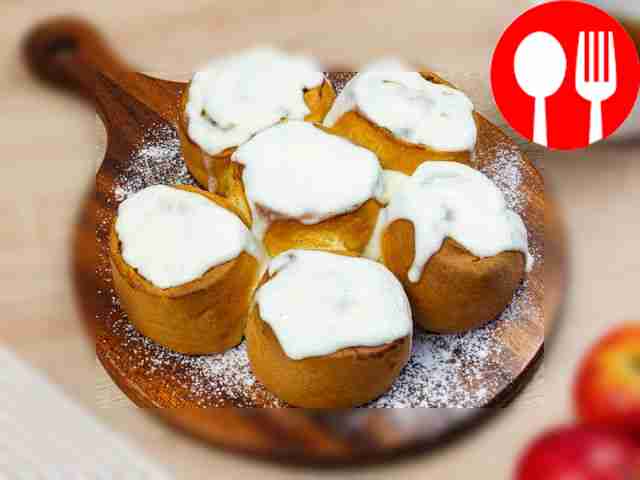 Синнабон с яблоками и рикоттой