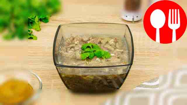 Beef jellied meat on the bone