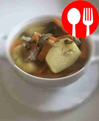 Мясной суп в духовке Meat soup in the oven