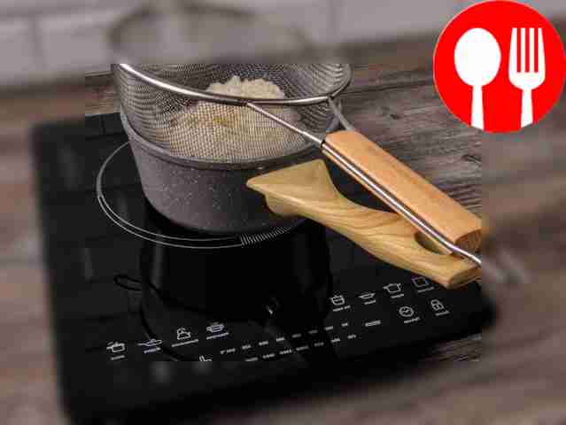 Place the half-cooked rice in a colander or...
