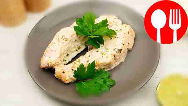 Salmon baked in a sleeve