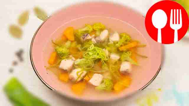 Суп с семгой для правильного питания