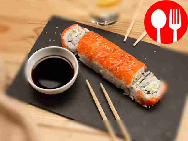 Philadelphia roll with cucumber and avocado