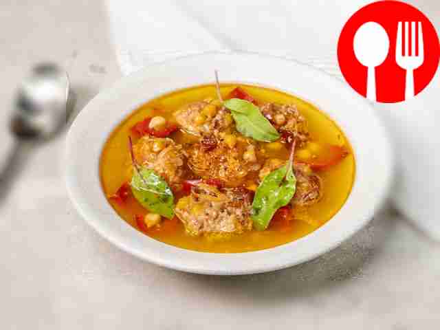 Hedgehogs with chickpeas