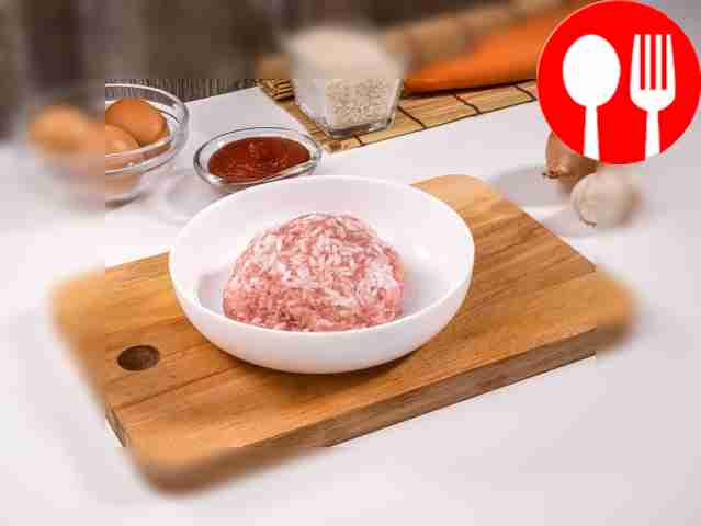 Mix the minced meat, half the onion and boiled...