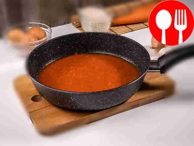 Add tomato paste and water. Stir.
