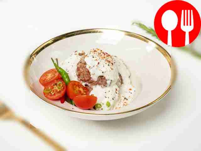 Hedgehogs with matsoni sauce