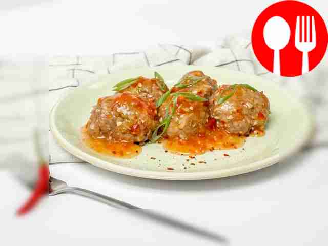 Ежики со сладким соусом чили