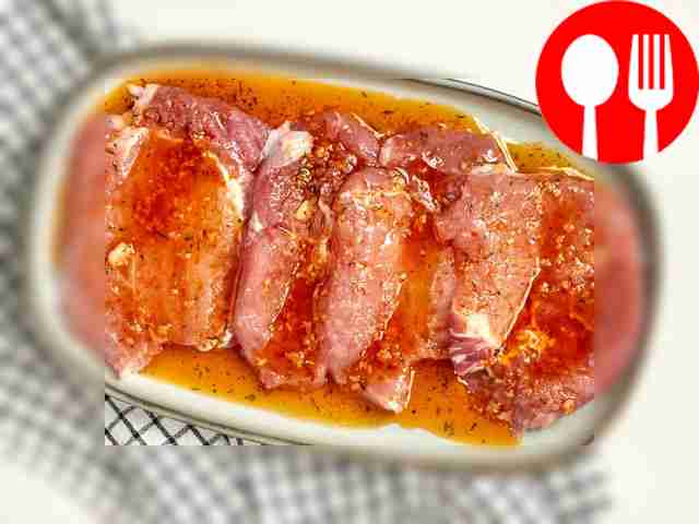 Marinate the meat. Pass the garlic through a...