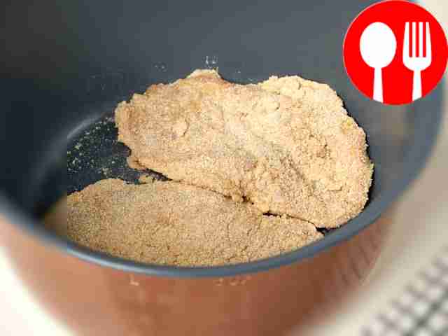 Fry the chops. Salt the meat. Dip each piece...