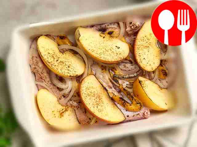 Bring the chops to readiness. Uncover the foil...