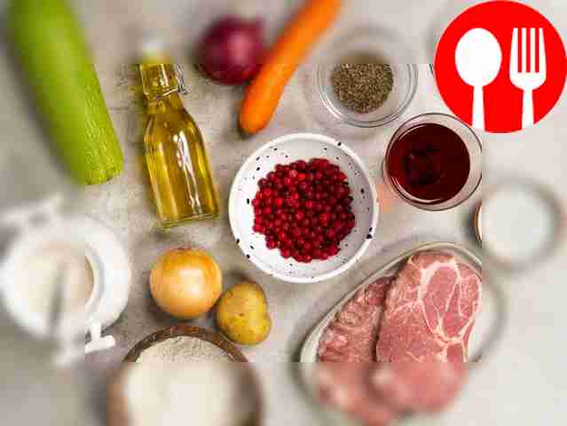 Wash the pork neck, cut into portions, pound...