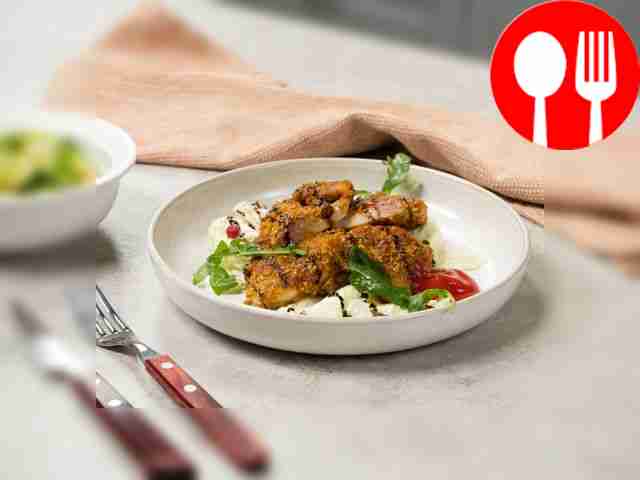 Отбивная с тыквенными семечками