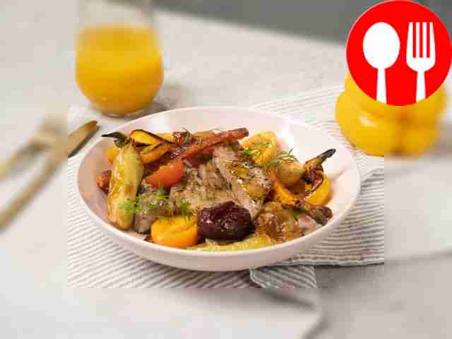 Chop with a mixture of Caucasian herbs