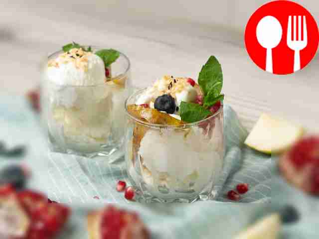 Condensed milk ice cream