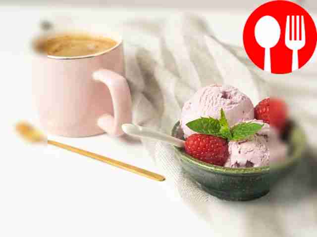 Пломбир с малиной