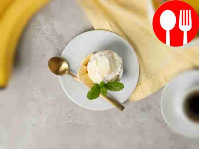 Remove the finished ice cream from the mold,...