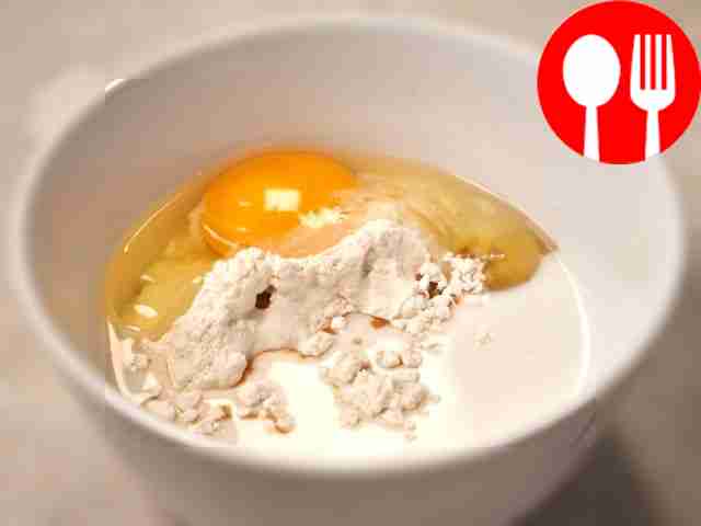 Prepare the batter for the chops. Break a...