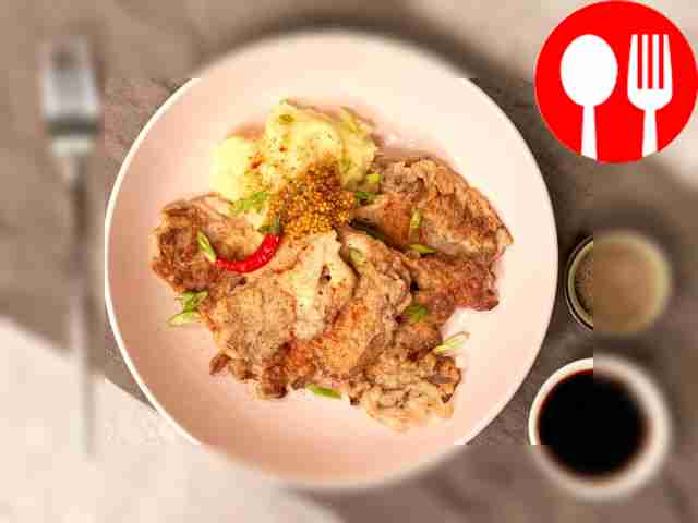 Serve mushroom chops immediately after...