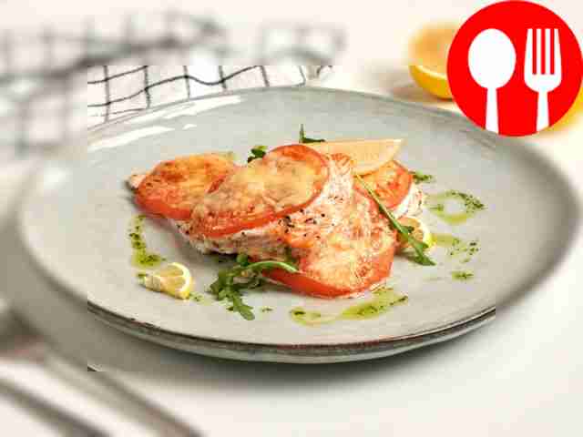 Pink salmon fillet chop